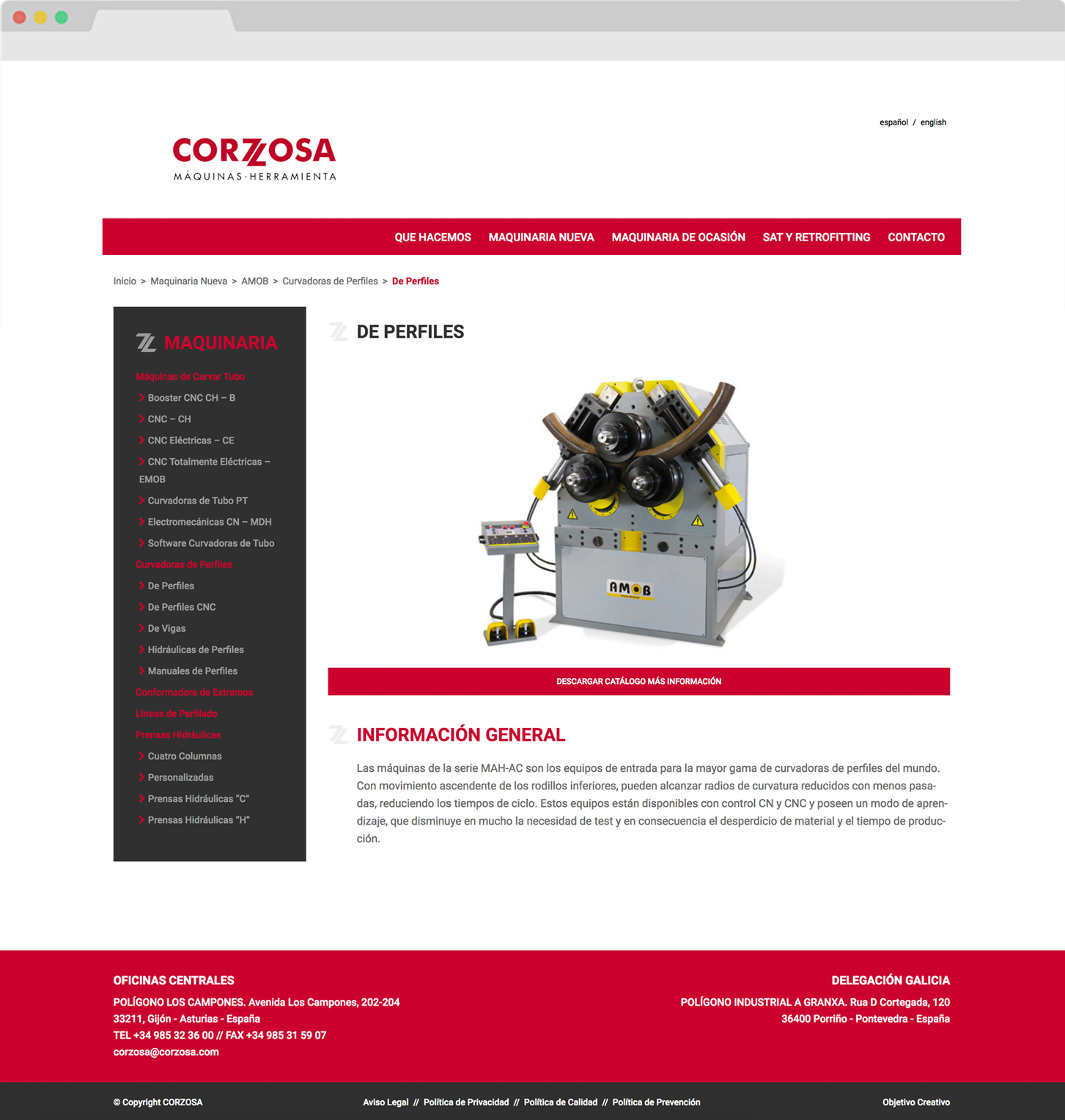 Diseño Web Corzosa