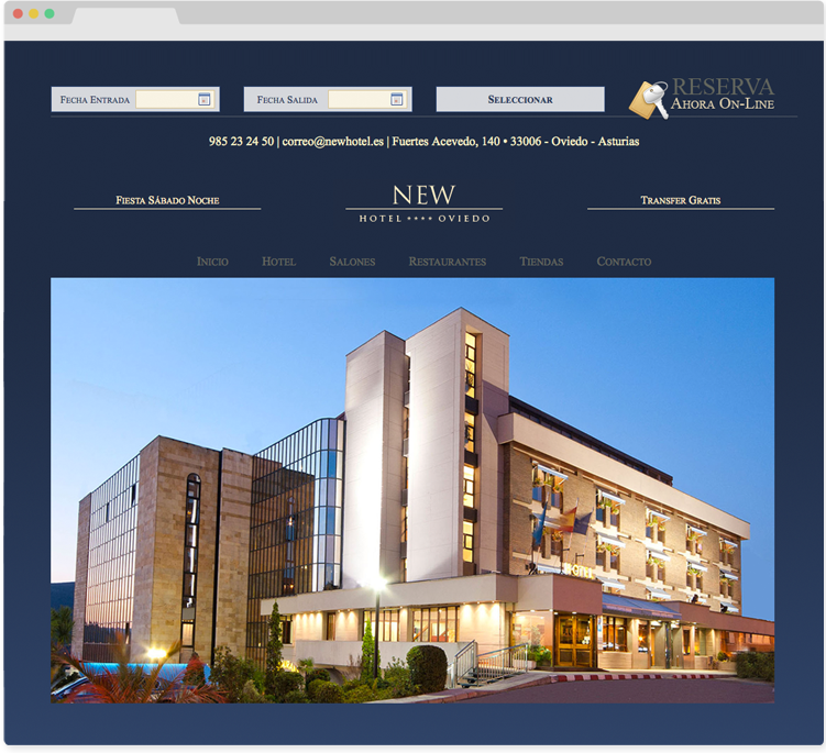 Diseño web New Hotel